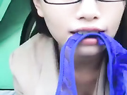 魅心户外帐篷，丝袜高跟，全程被路人看