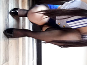 极品身材网红少女软萌萝莉小仙 空姐性感制服配黑丝撕开翘臀露出白净的小BB 水晶棒抽插自慰出白浆